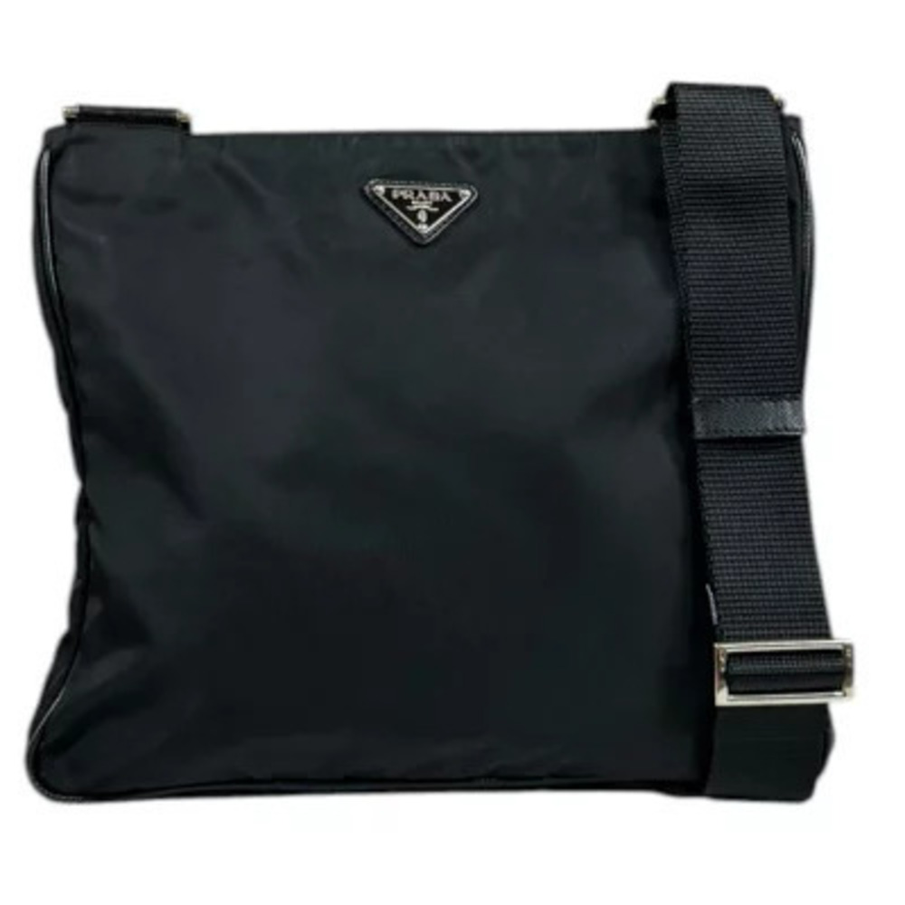 Prada Tessuto Saffiano Leather shoulder bag black